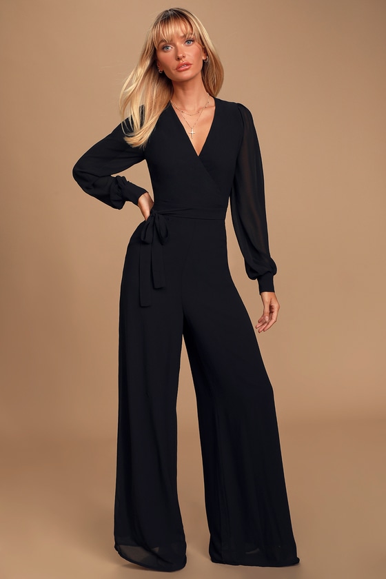 Chic Black Jumpsuit - Long Sleeve Jumpsuit - Jumpsuit - Lulus