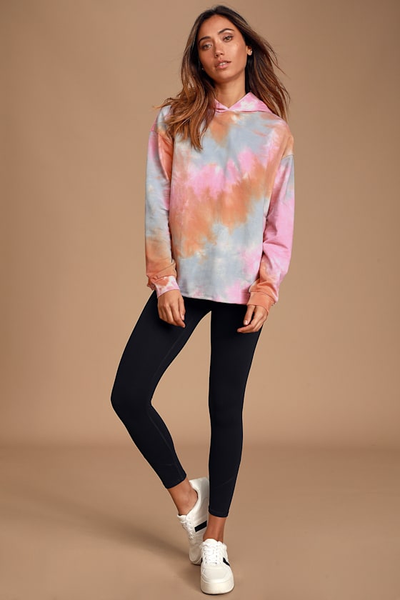 Chill Factor Orange Multi Tie-Dye Pullover Hoodie 8