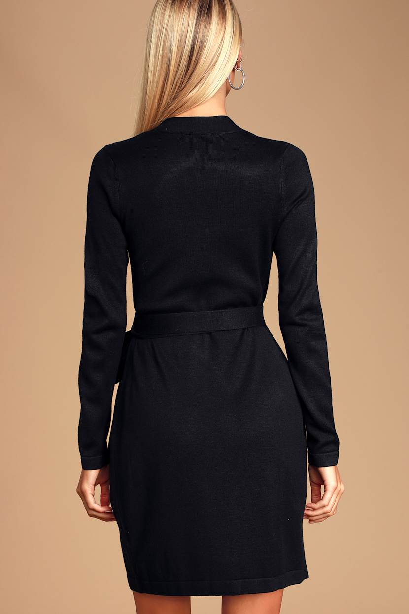 princess polly baby blue dress Lemaire, Belted Sweater Dress, Women, Black, M, Dresses, Wool main image 0