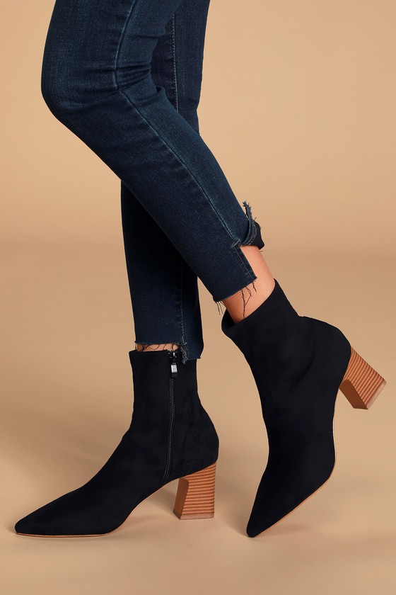 pointed toe sock booties