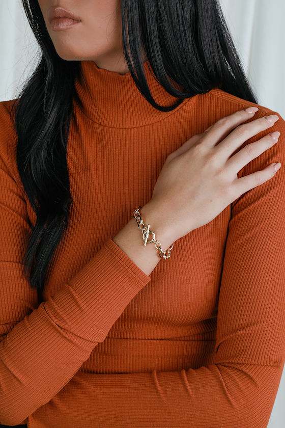 Gold Bracelet Chain Link Bracelet Dainty Gold Chain Bracelet Lulus