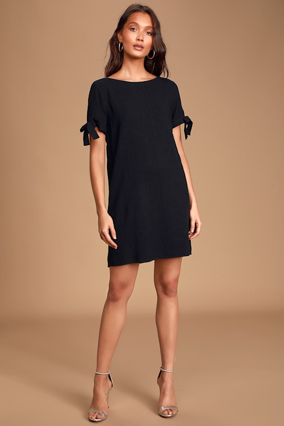 Maeve Black Button Back Shift Dress 1
