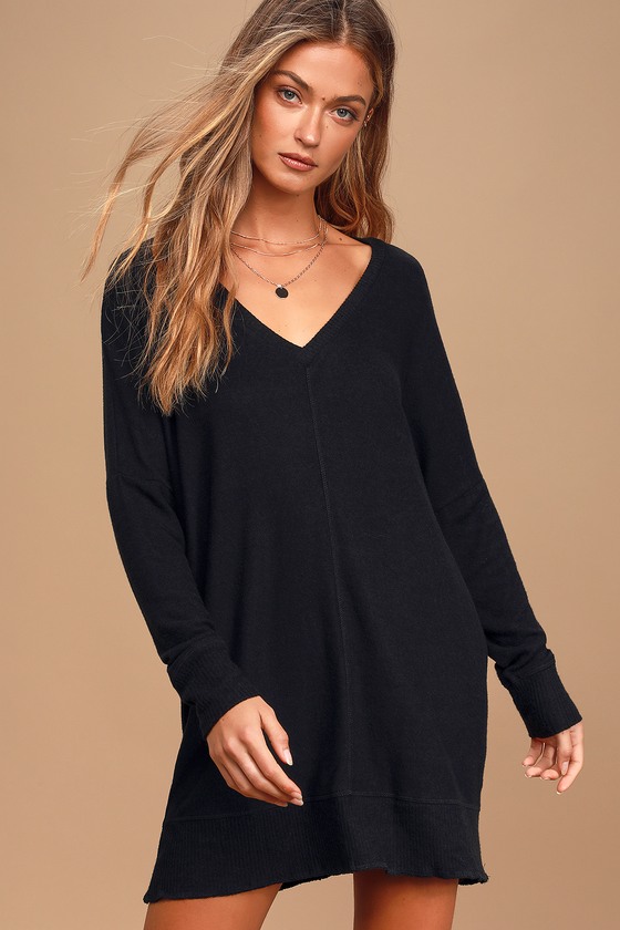 Lulus black online sweater dress