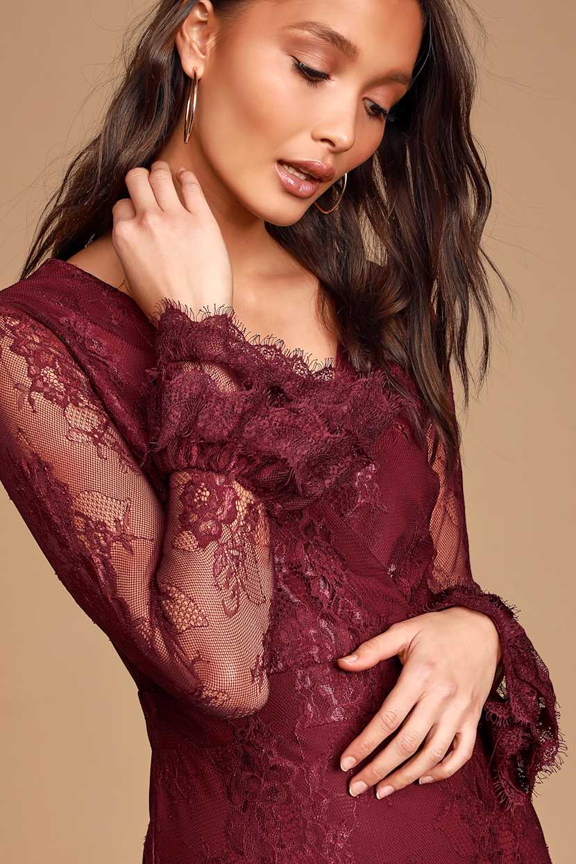 Chic Lace Dress - Burgundy Lace Dress - Burgundy Mini Dress - Lulus Chic Lace Dress - Burgundy Lace Dress - Burgundy Mini Dress - Lulus