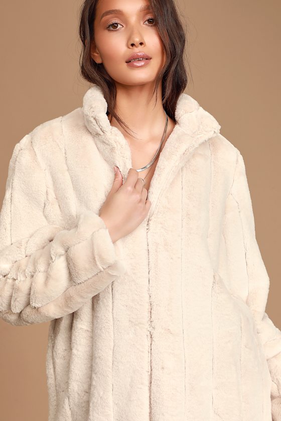Cozy Queen White Faux Fur Long Coat 4