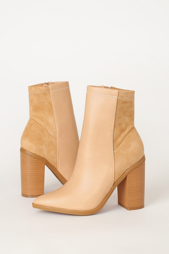Essex Nude Mid-Calf Booties 7