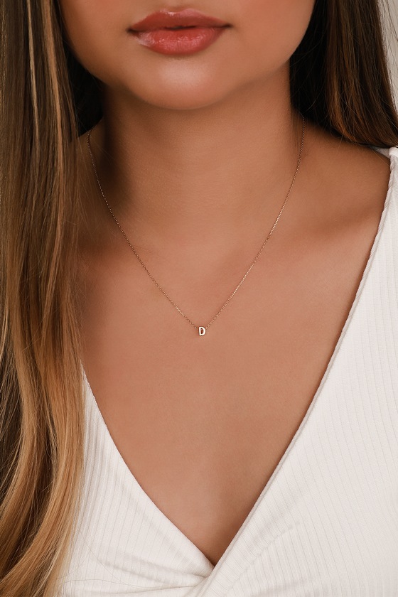 Dainty necklace sales with initial