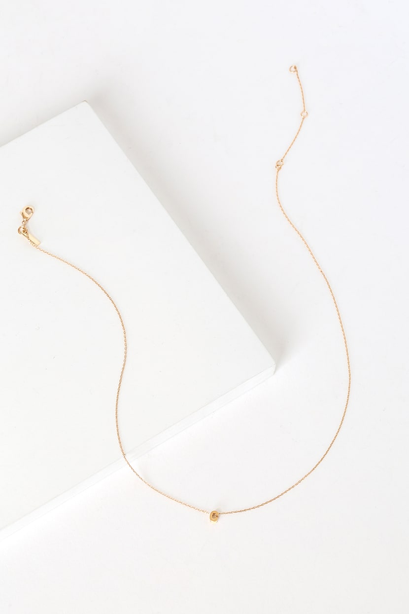 Chic Charm Necklace C Charm Necklace Dainty Gold Necklace Lulus