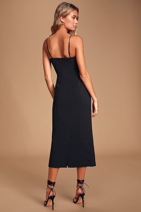Next Step Black Sleeveless Midi Dress 4