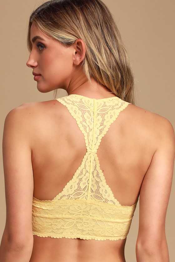 yellow lace bralette