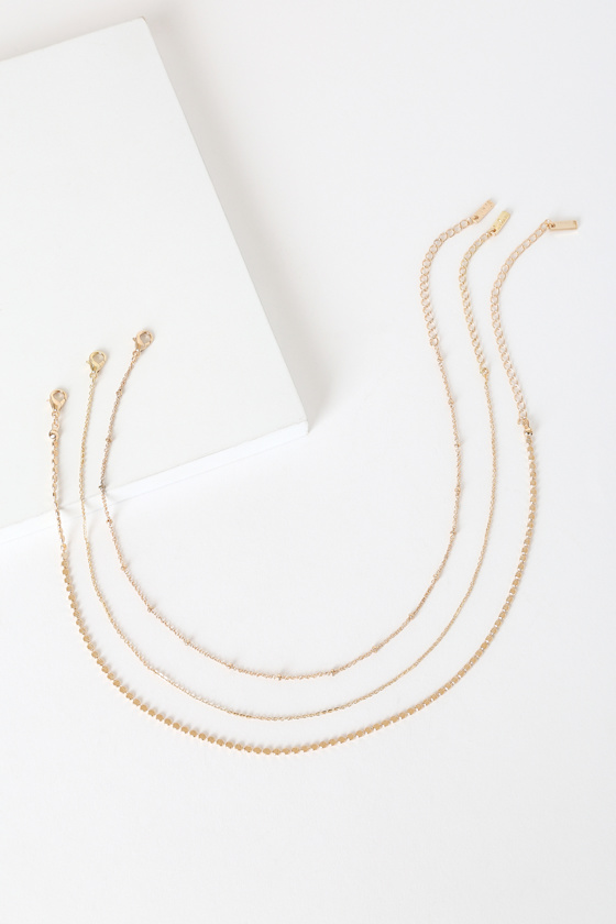 Quasar Gold Choker Necklace Set 3