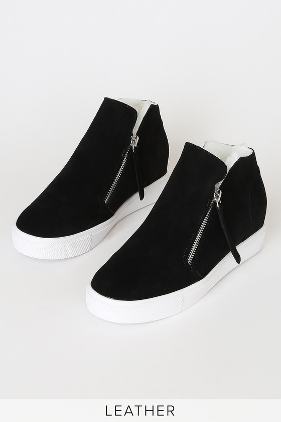 steve madden black high top sneakers