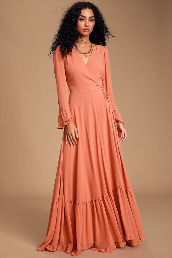 lulus rusty rose maxi dress