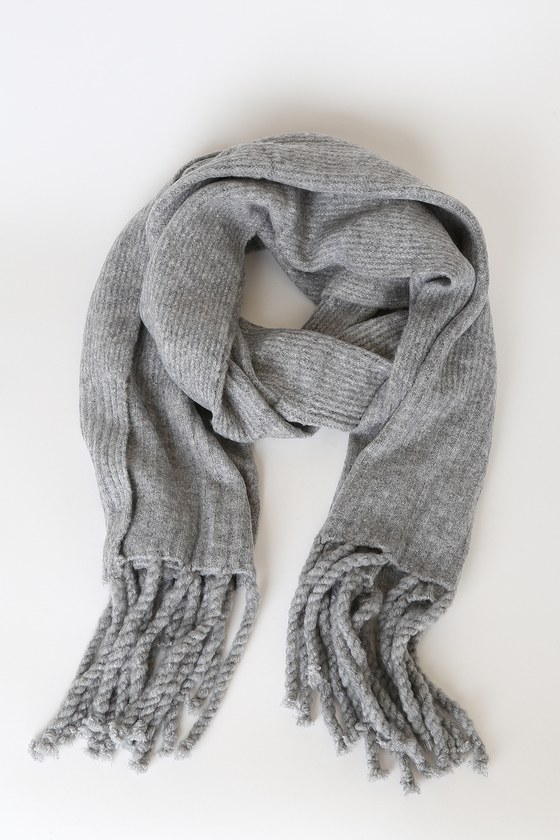 Cute Grey Scarf - Heather Grey Scarf - Oversized Scarf - Lulus