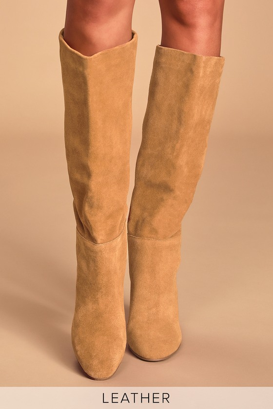 boots suede knee high