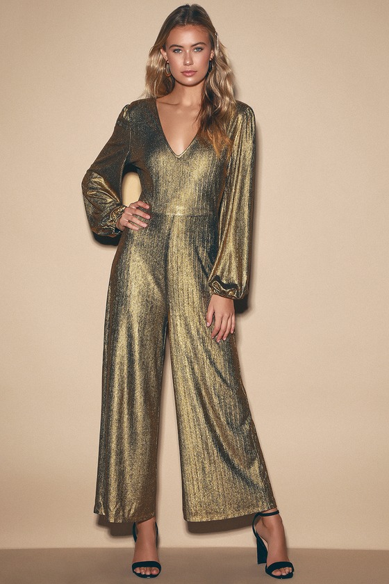 gold jumpsuit