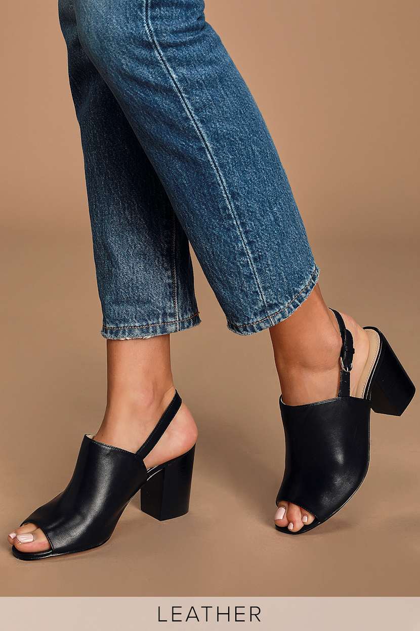 peep toe mules