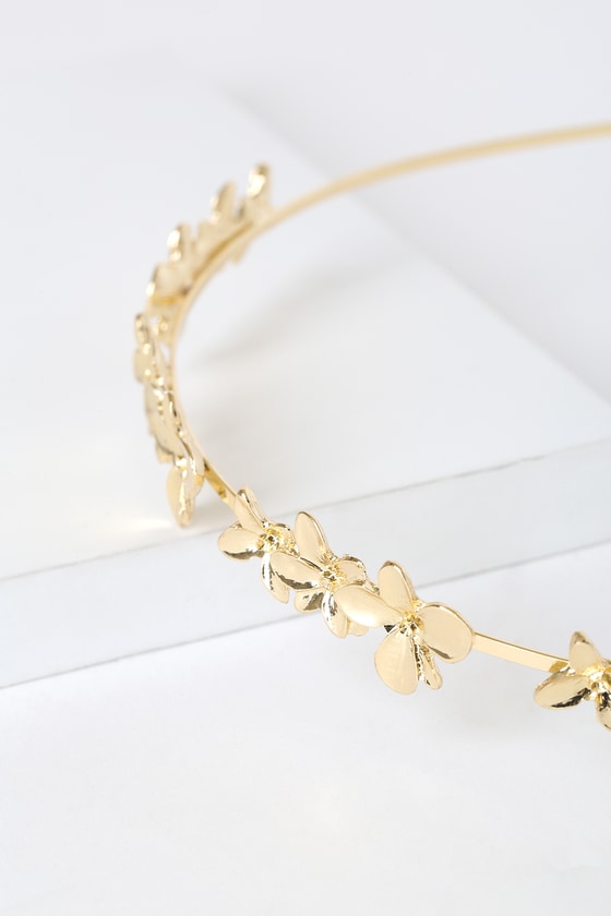 Gold on sale flower headband