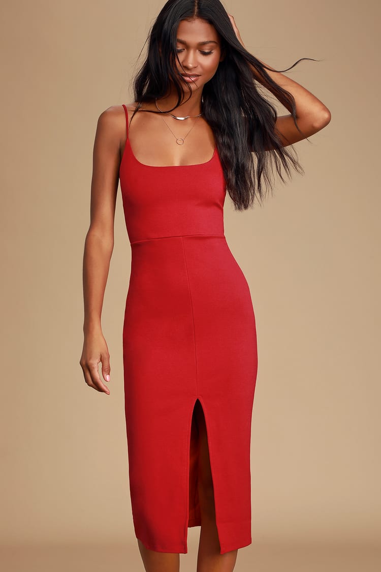 Lulus | Flaunt It Red Bodycon Dress | Size X-Small | 100% Polyester