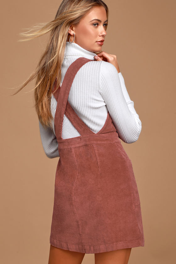 Wander My Way Rusty Rose Corduroy Pinafore Dress 9