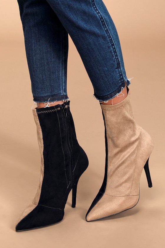 Color block boots clearance