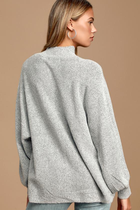 Cozy Perfection Grey Dolman Sleeve Sweater Top 6