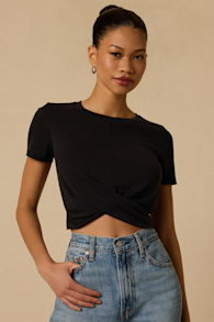 All-Access Pass Washed Black Crop Top 2
