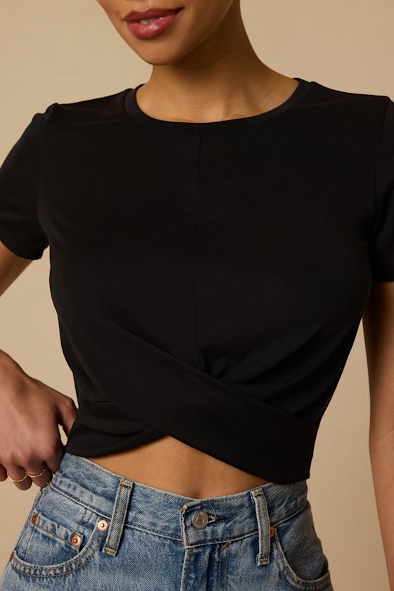 All-Access Pass Washed Black Crop Top - thumbnail 4