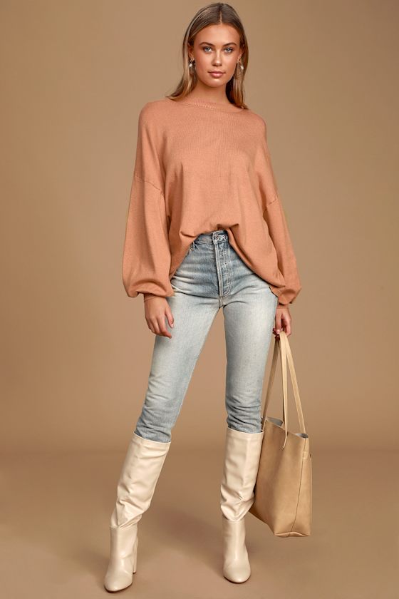 Cozy Comforts Blush Pink Dolman Sleeve Sweater Top 1