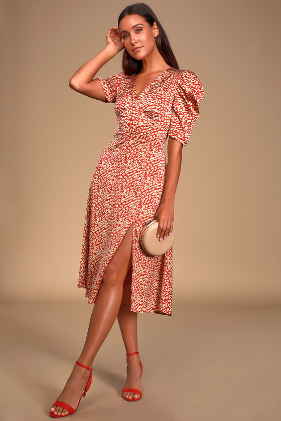 pink and red leopard print dress