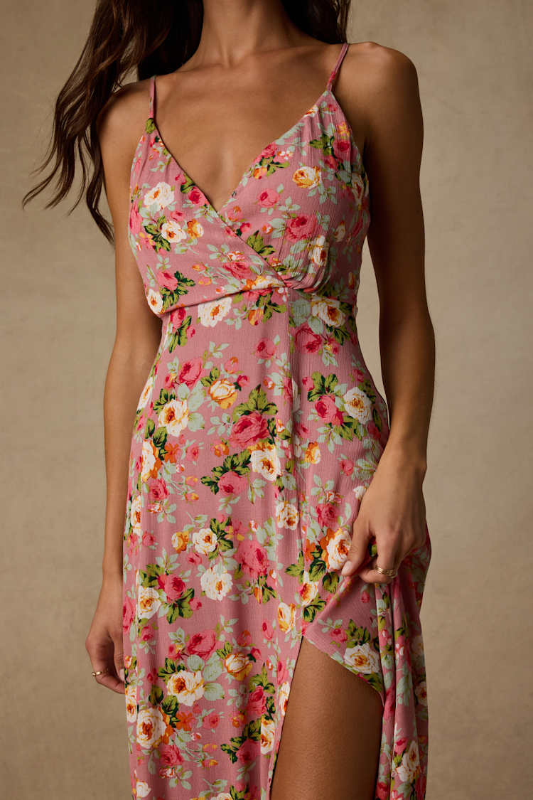 red long floral dress A Matter Of Time Red Floral Guipure Lace Tiered Maxi Dress