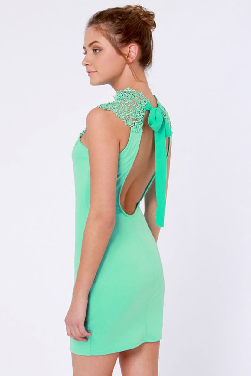 Beautiful Mint Green Dress - Lace Dress - Bodycon Dress - $46.00 - Lulus