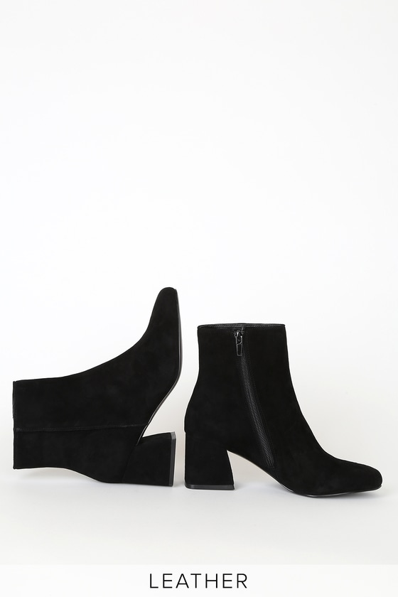 steve madden black suede ankle boots