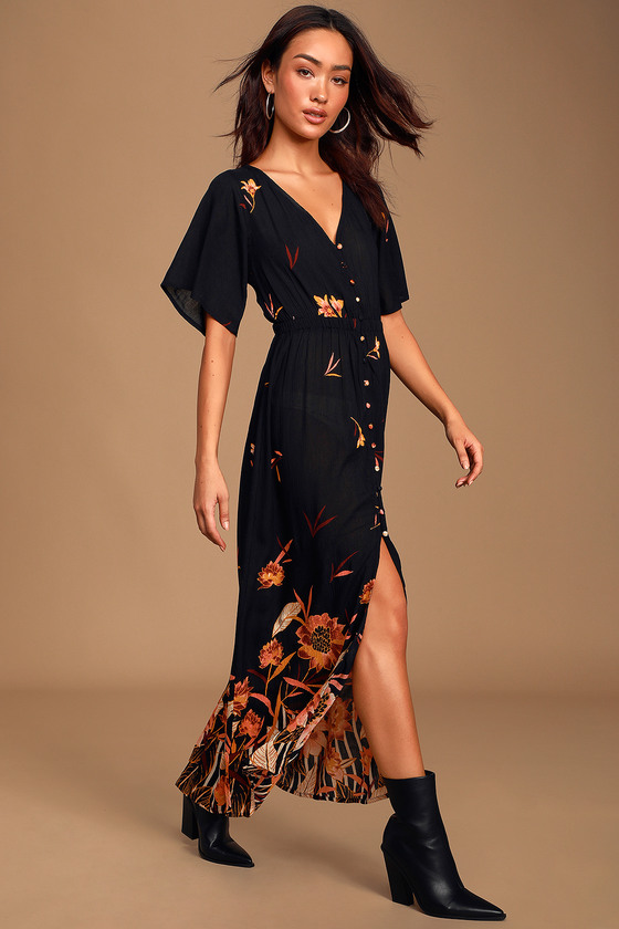 floral maxi dress fall