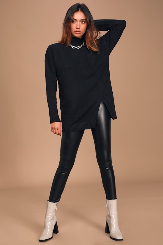 Tunic Top - Mock Neck Sweater - Lulus