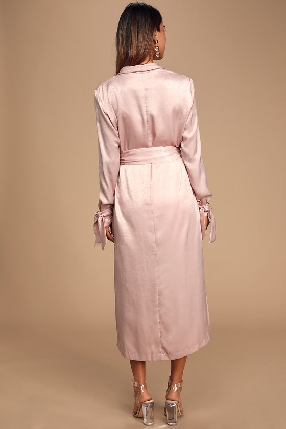 Next Level Blush Pink Satin Duster