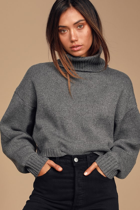 cropped turtleneck sweater