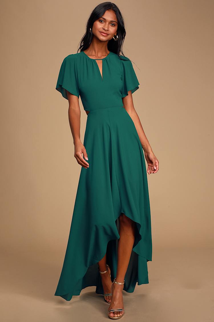 Ali & Jay Sunset - Teal Green Maxi Dress - High-Low Dress - Lulus