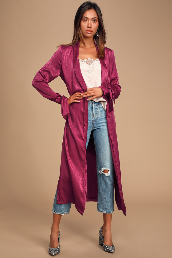 Red hotsell satin duster