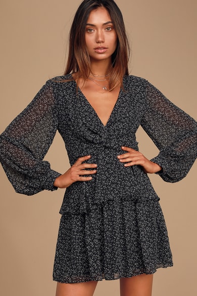 NUMY Lulus Dresses For Women Vintage Mini Dress Women Long Sleeve Black  Dress Set Females Fahsion Dress Clothes (Size : Large) : Buy Online at Best  Price in KSA - Souq is