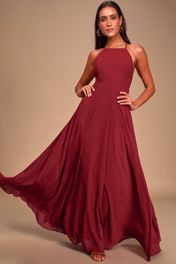 lulus red maxi dress