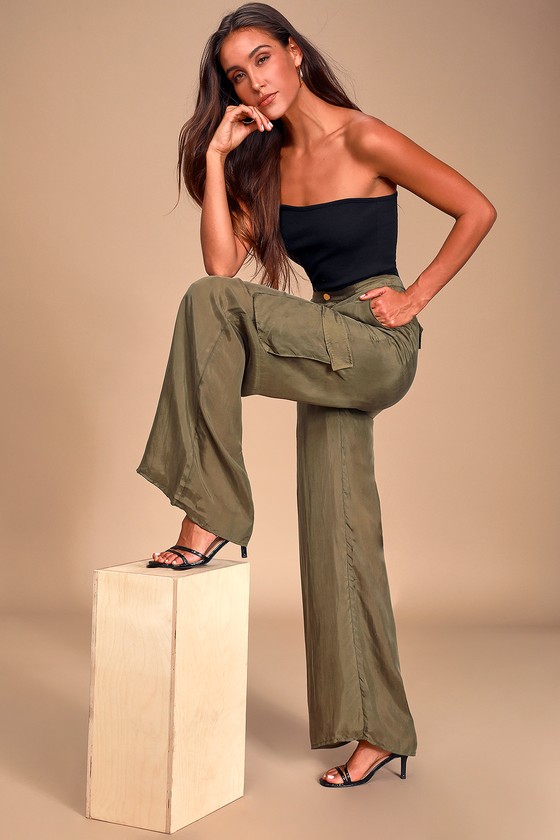 cargo wide leg jeans