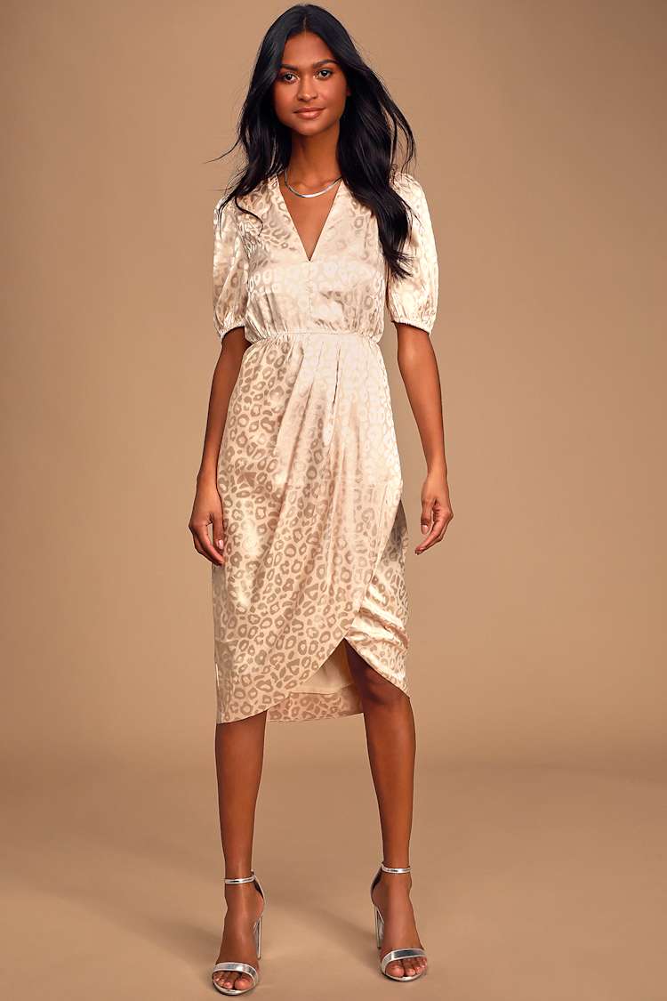 cream leopard print dress Animal Print Dress, Cream & Black, Size 14