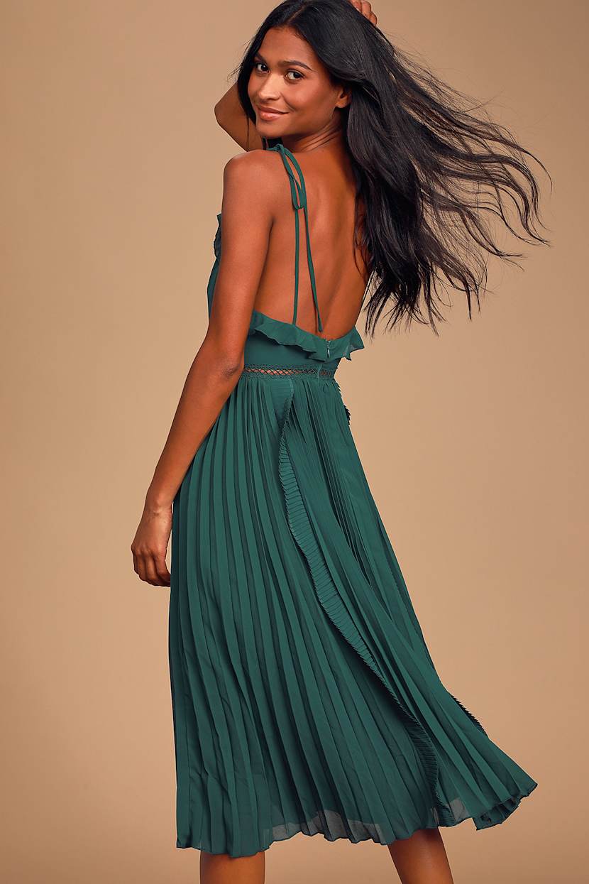 open lace back dress Nicole Knit Midi Dress – English Factory main image 0