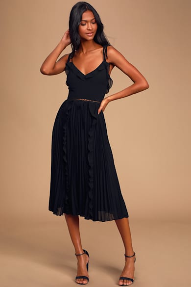 Black Midi Dresses - Lulus Black Midi Dresses - Lulus