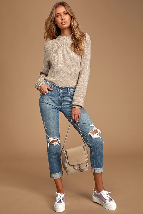 low rise girlfriend jeans