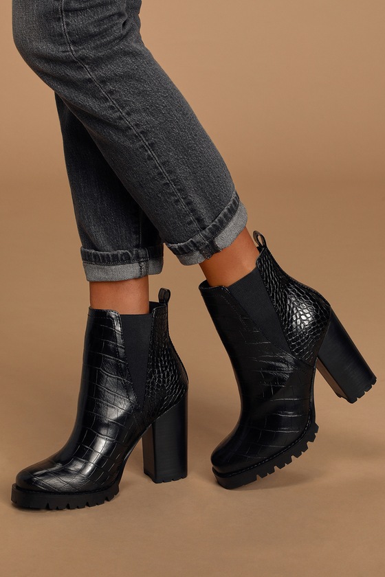 low platform ankle boots