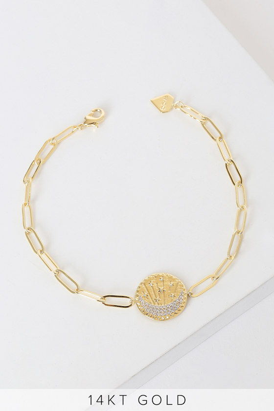 Be the Light 14k Gold Rhinestone Bracelet 2