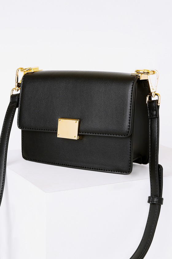Chic Black Bag - Crossbody Bag - Vegan Leather Bag - Handbag
