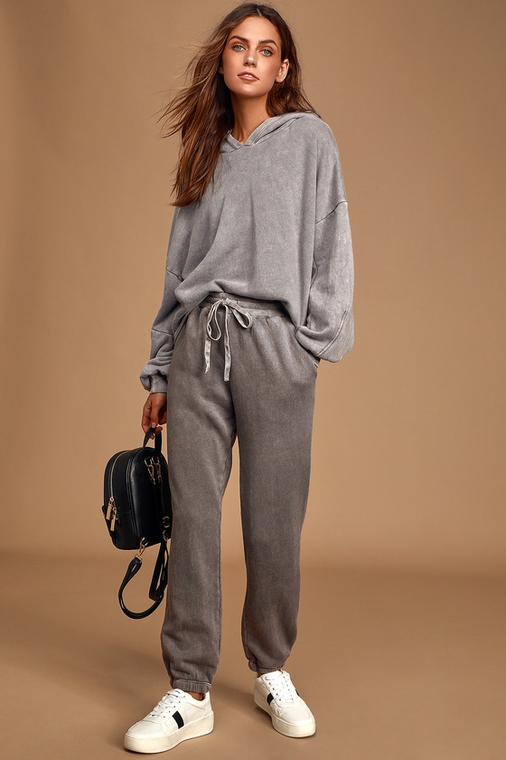 Cute Grey Lounge Pants - Grey Joggers - Knit Joggers - Lulus